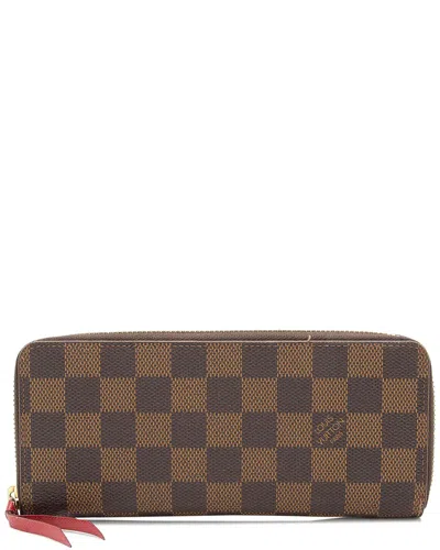 Pre-owned Louis Vuitton Damier Ebene Canvas Clemence Wallet