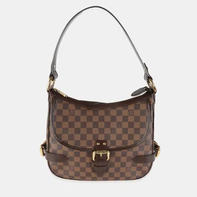 Pre-owned Louis Vuitton Damier Ebene Canvas Highbury Messenger In Brown