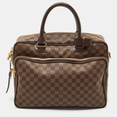 Pre-owned Louis Vuitton Damier Ebene Canvas Icare Computer Bag In Brown