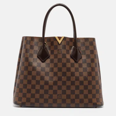 Pre-owned Louis Vuitton Damier Ebene Canvas Kensington Bag In Brown