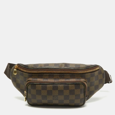 Pre-owned Louis Vuitton Damier Ebene Canvas Merville Belt Bag In Brown