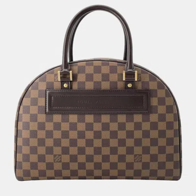 Pre-owned Louis Vuitton Damier Ebene Canvas Nolita Bag In Brown