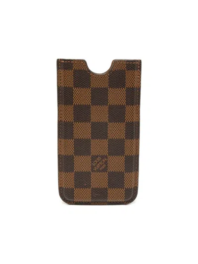 Pre-owned Louis Vuitton Damier Ebène Canvas Phone Case