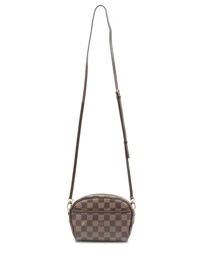 Pre-owned Louis Vuitton Damier Ebene Canvas Pochette Ipanema (authentic ) In Brown