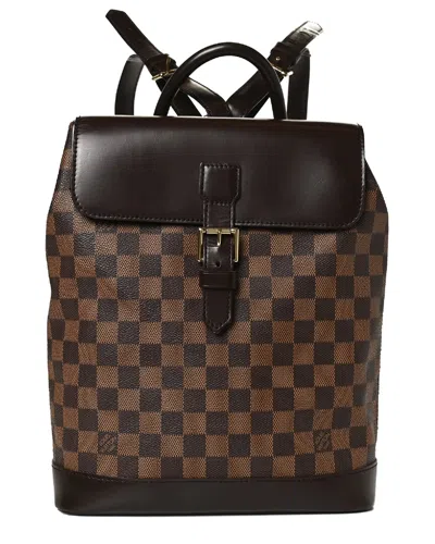 Pre-owned Louis Vuitton Damier Ebene Canvas Soho Backpack (authentic )