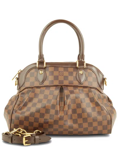 Pre-owned Louis Vuitton Damier Ebene Canvas Trevi Pm (authentic )