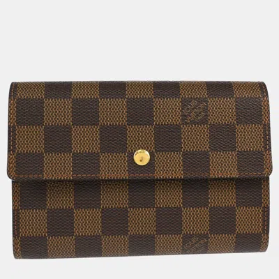 Pre-owned Louis Vuitton Damier Porte Tresor Etui Papie Wallet
