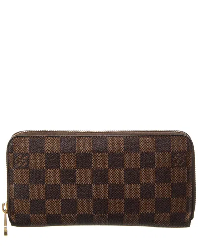 Pre-owned Louis Vuitton Damier Ebene Canvas Zippy Wallet (authentic Pre-loved)