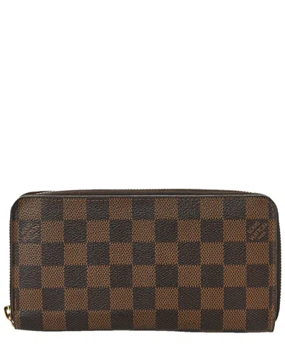 Pre-owned Louis Vuitton Damier Ebene Canvas Zippy Wallet (authentic )