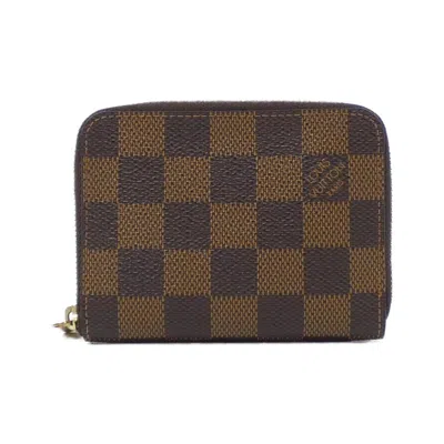 Pre-owned Louis Vuitton Damier Ebene Coated Canvas Coin Purse/coin Case () In Brown