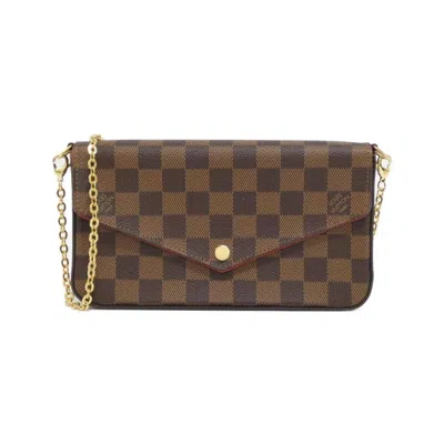 Pre-owned Louis Vuitton Damier Ebene Coated Canvas Pochette Shoulder Bag ()