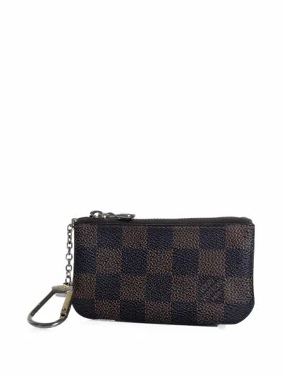 Pre-owned Louis Vuitton Damier Ebene Coin Pouch In Brown