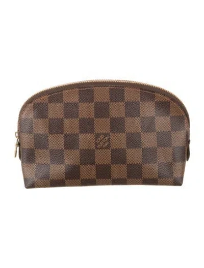 Pre-owned Louis Vuitton Damier Ebene Cosmetic Pouch In Brown