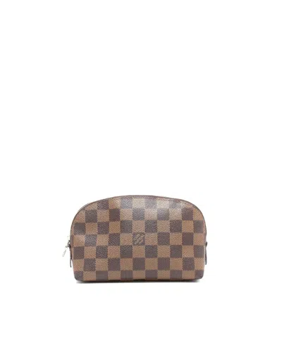 Pre-owned Louis Vuitton Damier Ebene Cosmetic Pouch In Brown