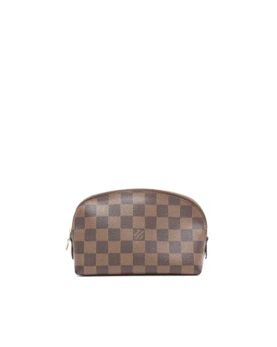 Pre-owned Louis Vuitton Damier Ebene Cosmetic Pouch In Brown