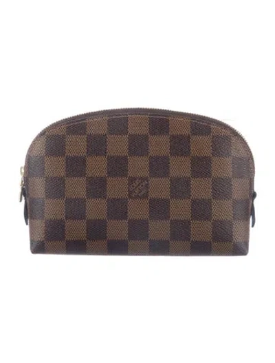 Pre-owned Louis Vuitton Damier Ebene Cosmetic Pouch In Brown