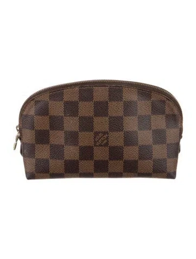 Pre-owned Louis Vuitton Damier Ebene Cosmetic Pouch In Brown