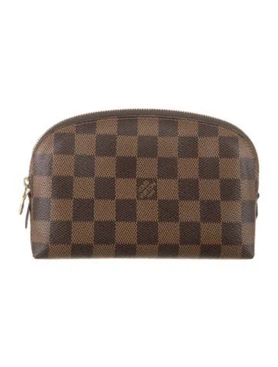 Pre-owned Louis Vuitton Damier Ebene Cosmetic Pouch In Brown
