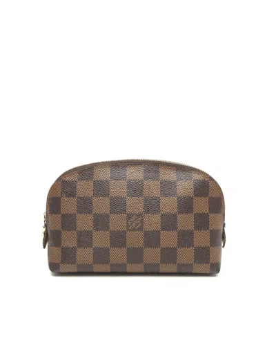 Pre-owned Louis Vuitton Damier Ebene Cosmetic Pouch In Brown