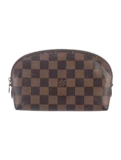 Pre-owned Louis Vuitton Damier Ebene Cosmetic Pouch In Brown