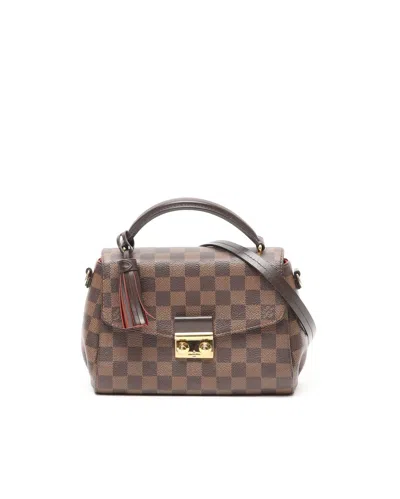 Pre-owned Louis Vuitton Damier Ebene Croisette Bag In Brown