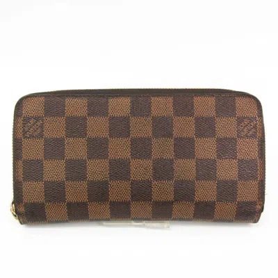 Pre-owned Louis Vuitton Damier Ebene Damier Canvas Long Wallet (bi-fold) ()