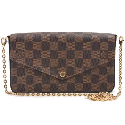 Pre-owned Louis Vuitton Damier Ebene Damier Canvas Pochette Shoulder Bag () In Brown