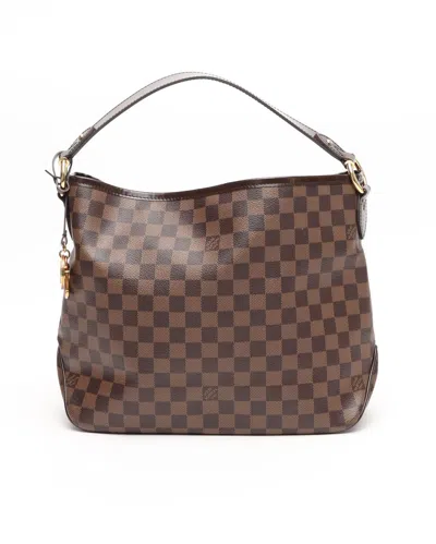 Pre-owned Louis Vuitton Damier Ebene Delightful Pm Bag In Brown