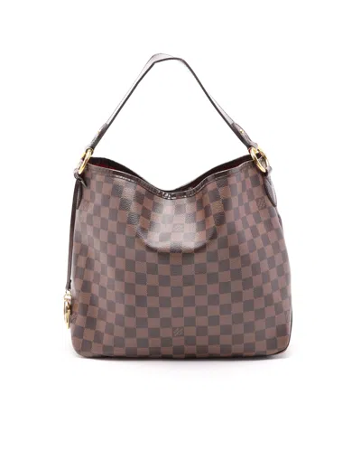 Pre-owned Louis Vuitton Damier Ebene Delightful Pm Bag In Brown