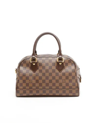 Pre-owned Louis Vuitton Damier Ebene Duomo Bag In Brown