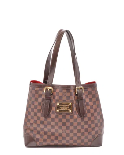 Pre-owned Louis Vuitton Damier Ebene Hampstead Mm Bag In Brown
