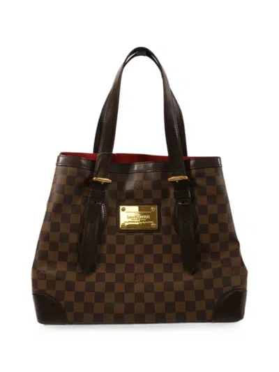 Pre-owned Louis Vuitton Damier Ebène Hampstead Mm Shoulder Tote Bag In Brown