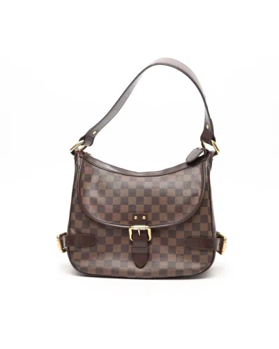 Pre-owned Louis Vuitton Damier Ebene Highbury Shoulder Bag In Brown