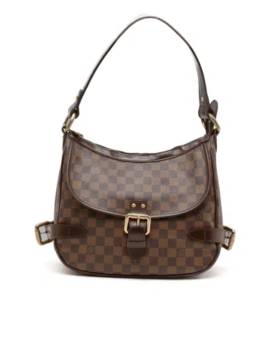 Pre-owned Louis Vuitton Damier Ebene Highbury Shoulder Bag In Brown