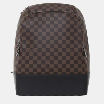 Pre-owned Louis Vuitton Damier Ebene Jack Backpack In Brown