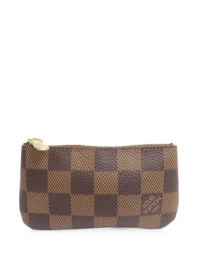 Pre-owned Louis Vuitton Damier Ebene Key Pouch In Brown