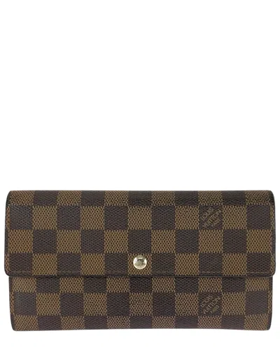 Pre-owned Louis Vuitton Damier Ebene Long Wallet (authentic Pre-loved)