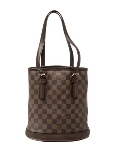 Pre-owned Louis Vuitton Damier Ebene Marais In Brown