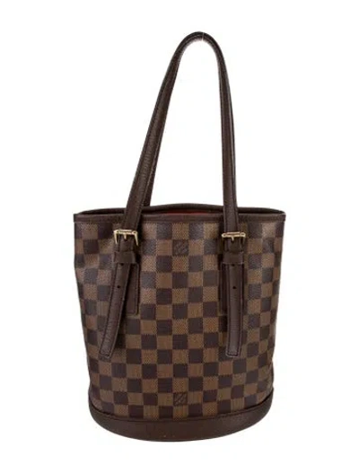 Pre-owned Louis Vuitton Damier Ebene Marais In Brown