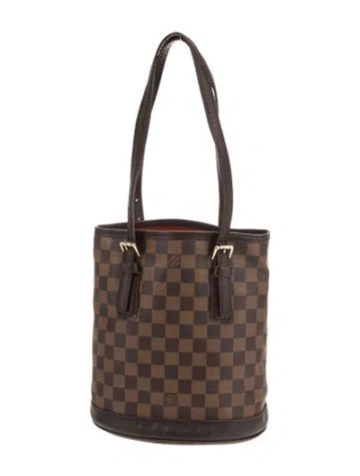 Pre-owned Louis Vuitton Damier Ebene Marais In Brown