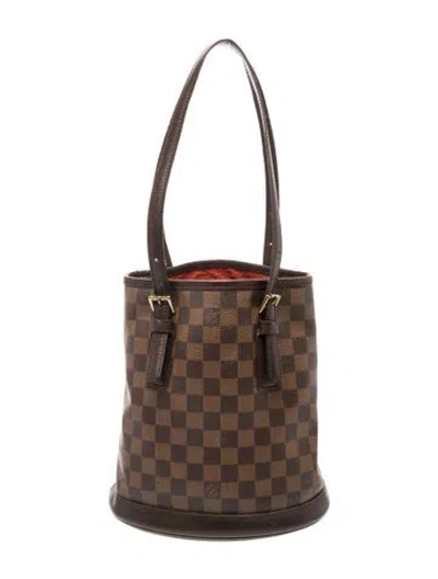 Pre-owned Louis Vuitton Damier Ebene Marais In Brown
