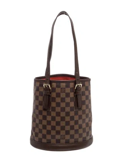 Pre-owned Louis Vuitton Damier Ebene Marais In Brown