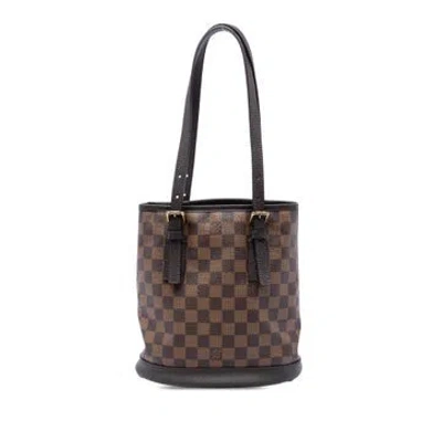 Pre-owned Louis Vuitton Damier Ebene Marais In Brown