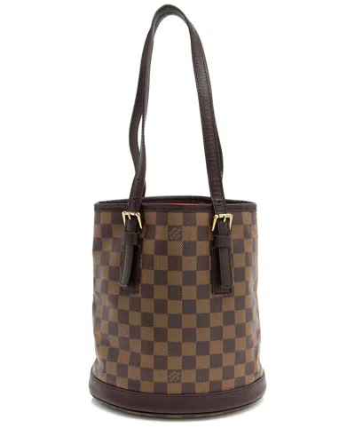 Pre-owned Louis Vuitton Damier Ebene Marais Bucket (authentic Pre-loved)