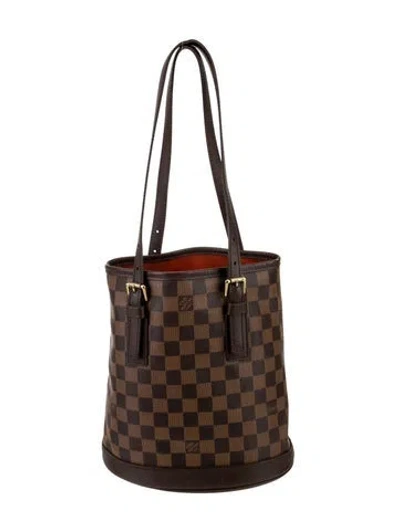 Pre-owned Louis Vuitton Damier Ebene Marais Vintage In Brown