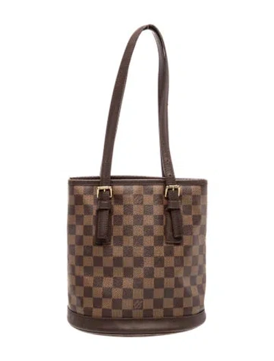 Pre-owned Louis Vuitton Damier Ebene Marais Vintage In Brown