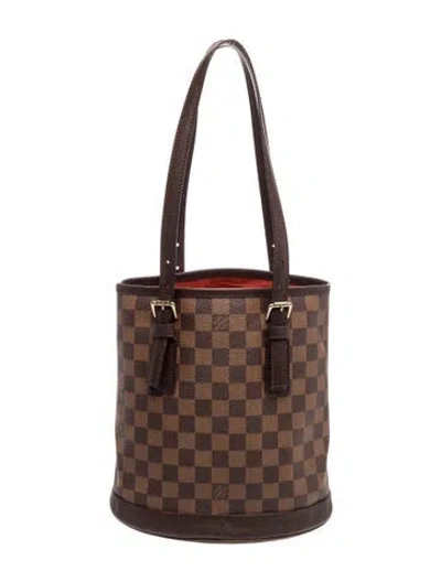 Pre-owned Louis Vuitton Damier Ebene Marais Vintage In Brown
