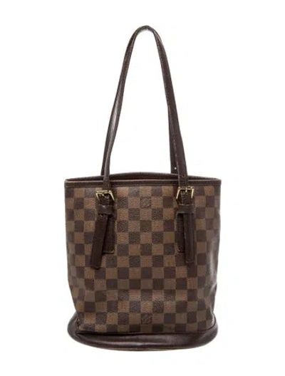 Pre-owned Louis Vuitton Damier Ebene Marais Vintage In Brown