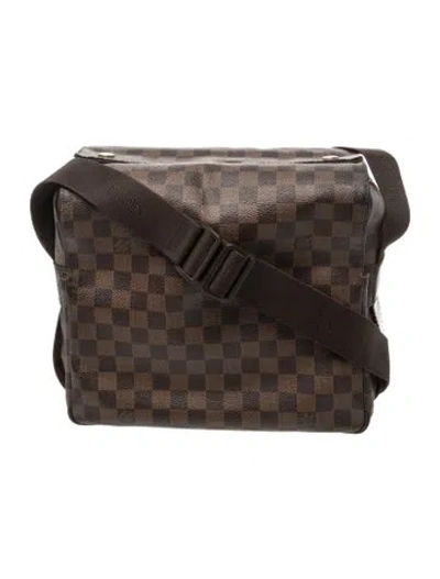 Pre-owned Louis Vuitton Damier Ebene Naviglio In Brown