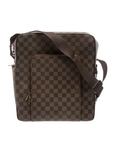 Pre-owned Louis Vuitton Damier Ebene Naviglio In Brown